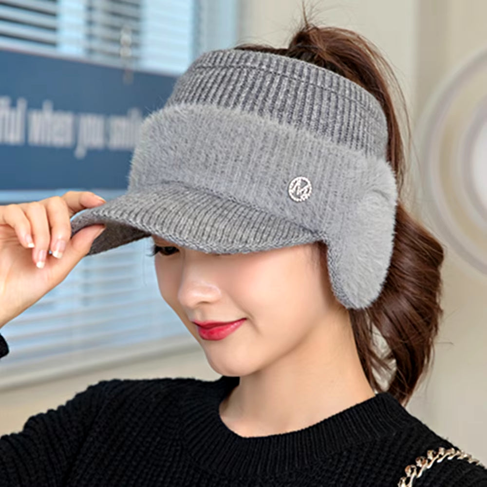 New Women Winter Hat Fashion Streetwear Decorate Beanie Hat for Women Casual Knitted Warm Cap