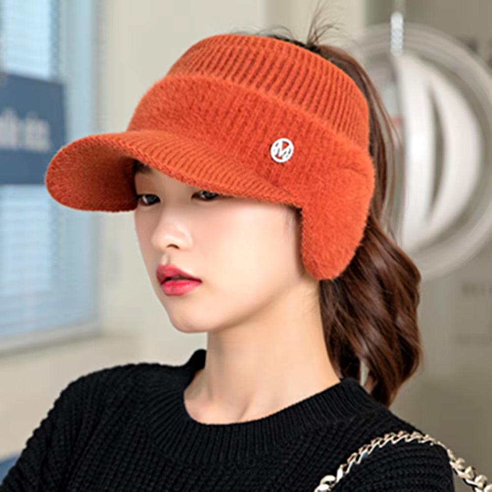 New Women Winter Hat Fashion Streetwear Decorate Beanie Hat for Women Casual Knitted Warm Cap